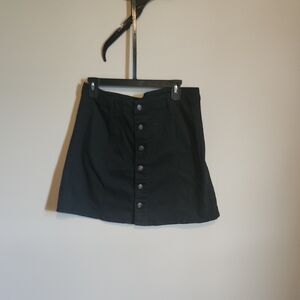 Black Button-Up Skirt